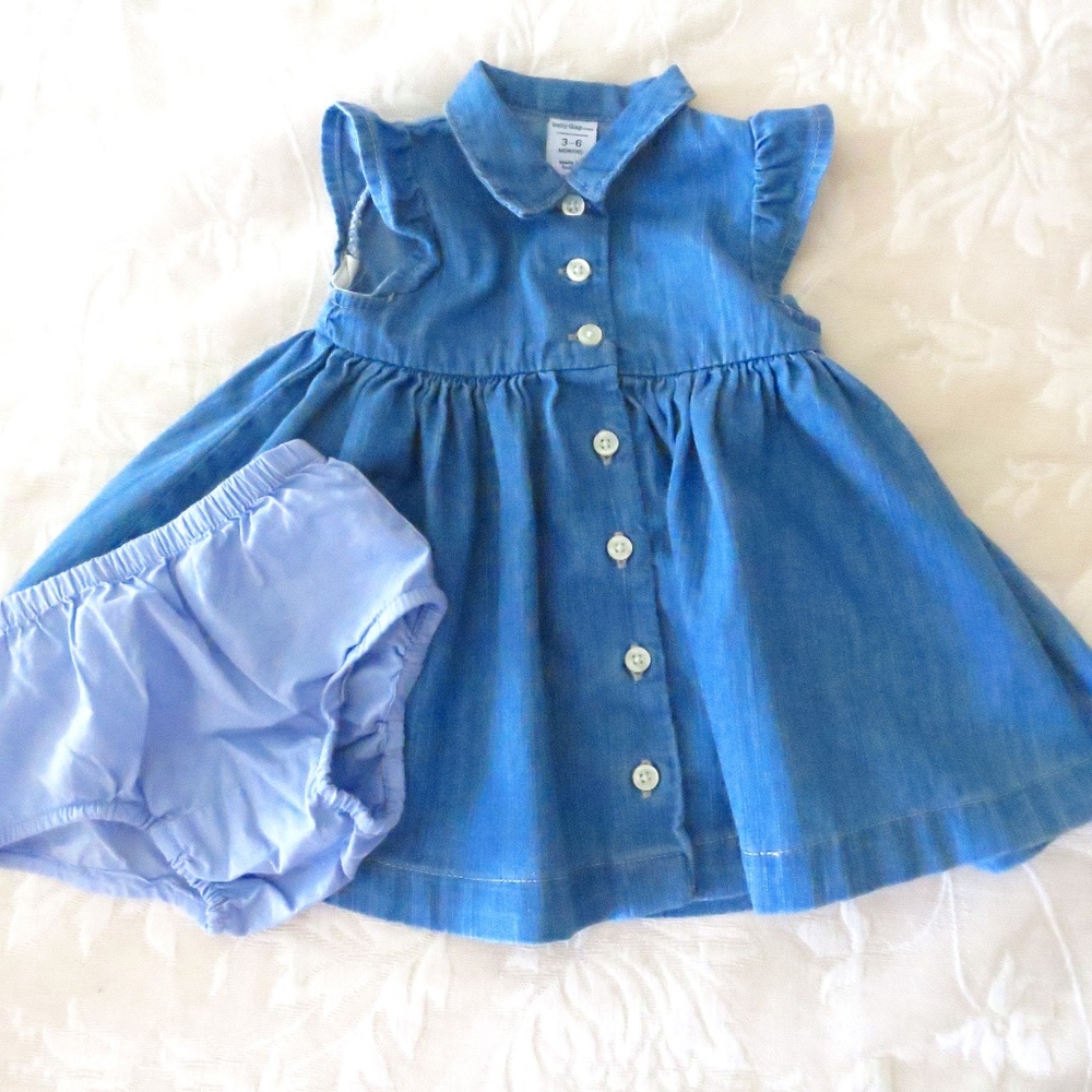 Baby Gap Blue Denim Jumper Outfit